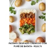 PATINHO DESFIADO CREMOSO COM PURÊ DE BATATA